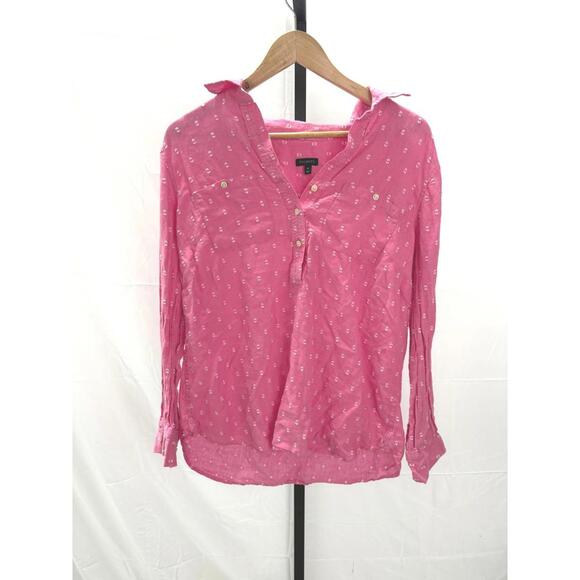 Talbots Women's Pink Long Sleeve Blouse Medium - Picture 1 of 6